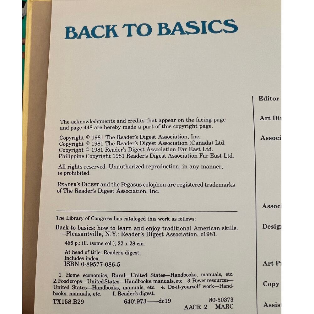 Vintage Reader's Digest Back to Basics 1981 Edition~Homesteading~Survival Skills - Picture 3 of 8